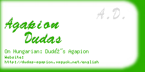 agapion dudas business card